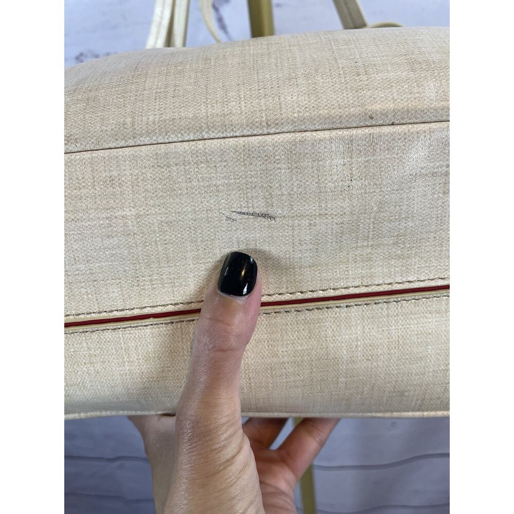 Hammitt Addie Large Tote Bag Semolina Cream Leather Zip Top Laptop Shoulder Bag - Picture 8 of 14